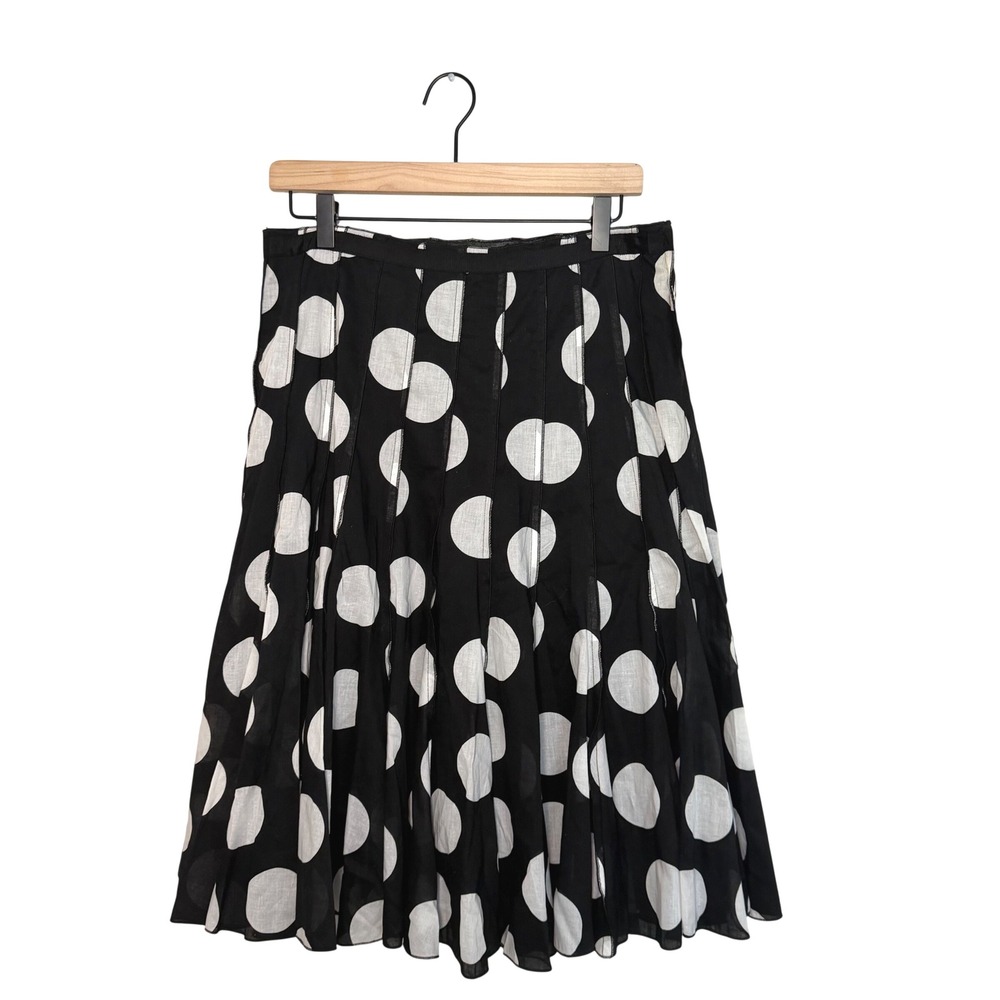 NWT Focus 2000 Petite 2000s Polka Dot Skirt 100% Cotton A Line y2K SZ 10